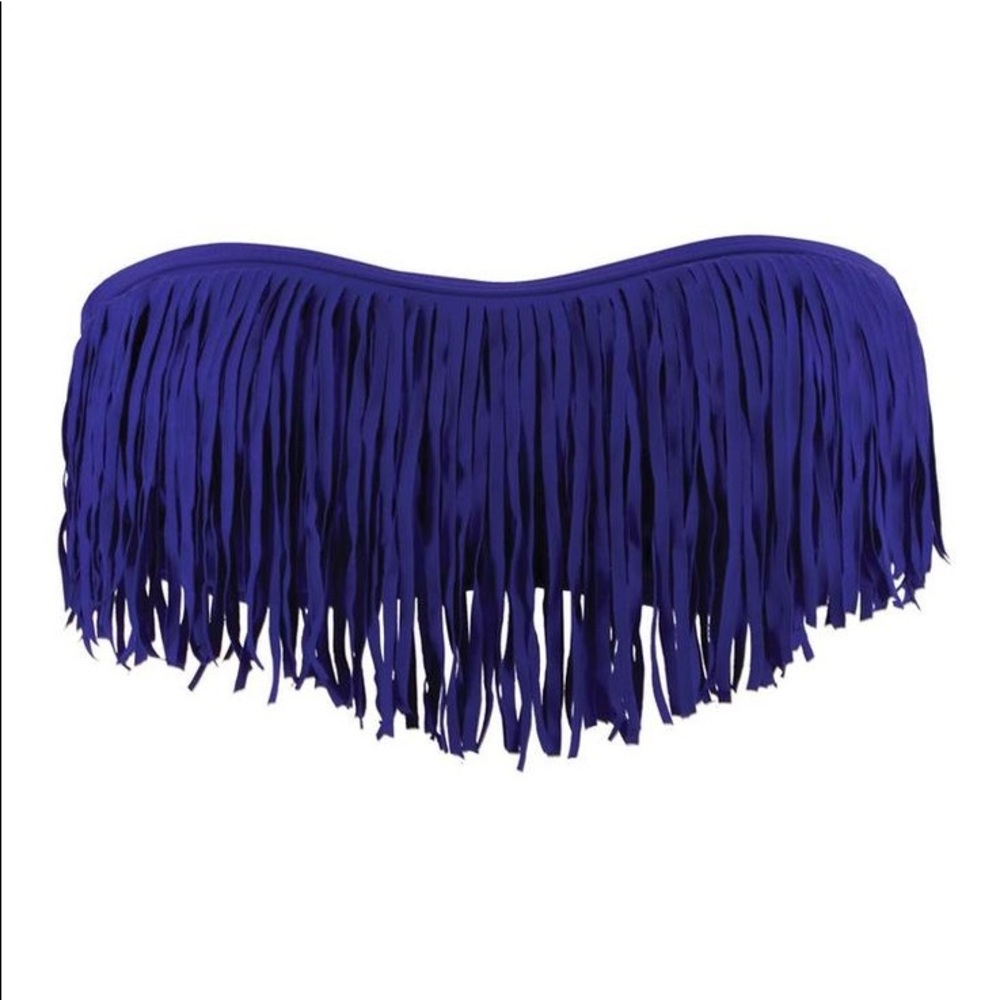 L space fringe bikini top size xs